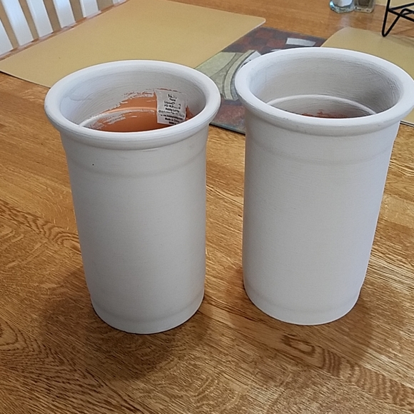 Clay Vases Other - Painted Clay Vases, set of 2